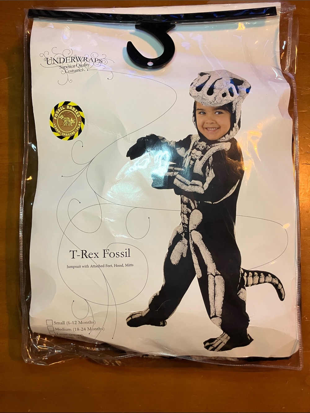 Kids T-Rex Fossil Costume - Black